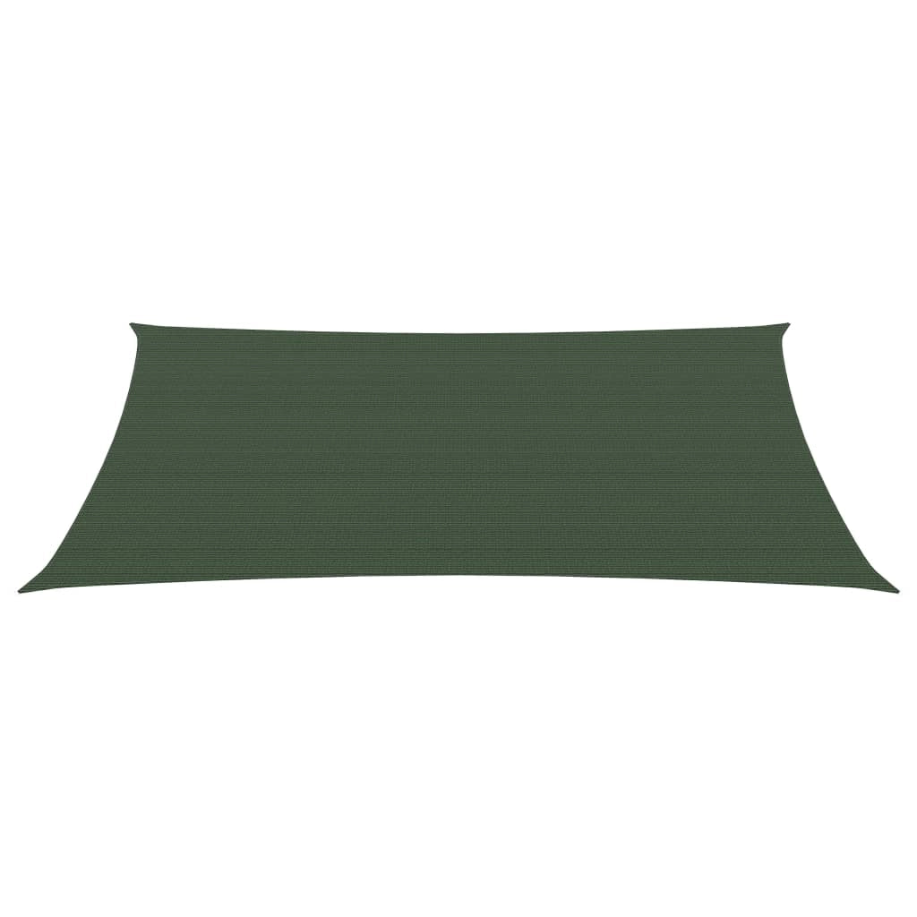 Vela ombreggiante/ombrellone 160 g/m² verde scuro 3 x 4,5 m HDPE 02_0009426