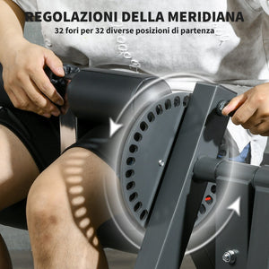 Seated Calf Machine 32 posizioni da Seduti 100x90x105 cm Grigio e Nero