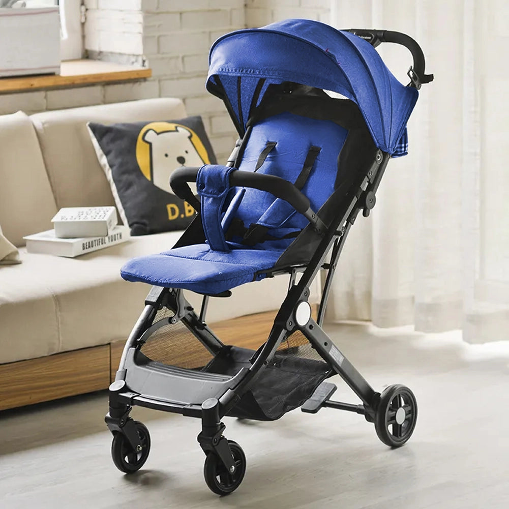 Passeggino Easy Ultra Leggero Blu Chiusura Facilitata Salvaspazio Portata 15 kg