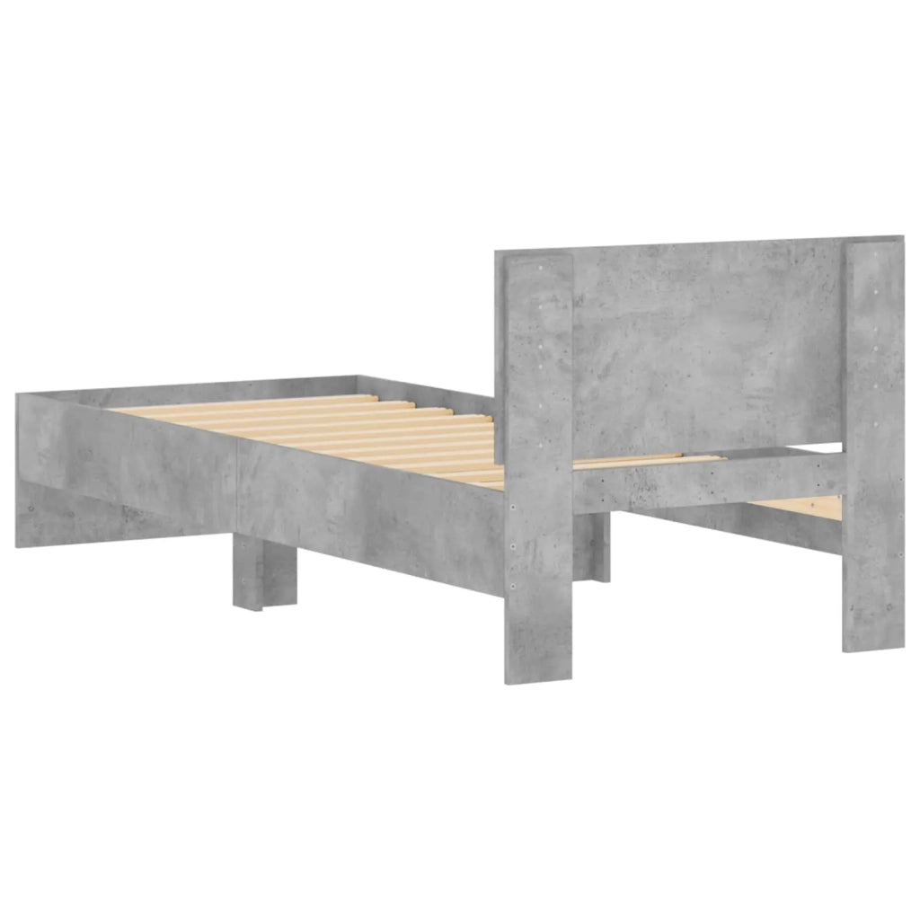 Struttura letto con testata Grigio Cemento 80 x 200 cm 8009022