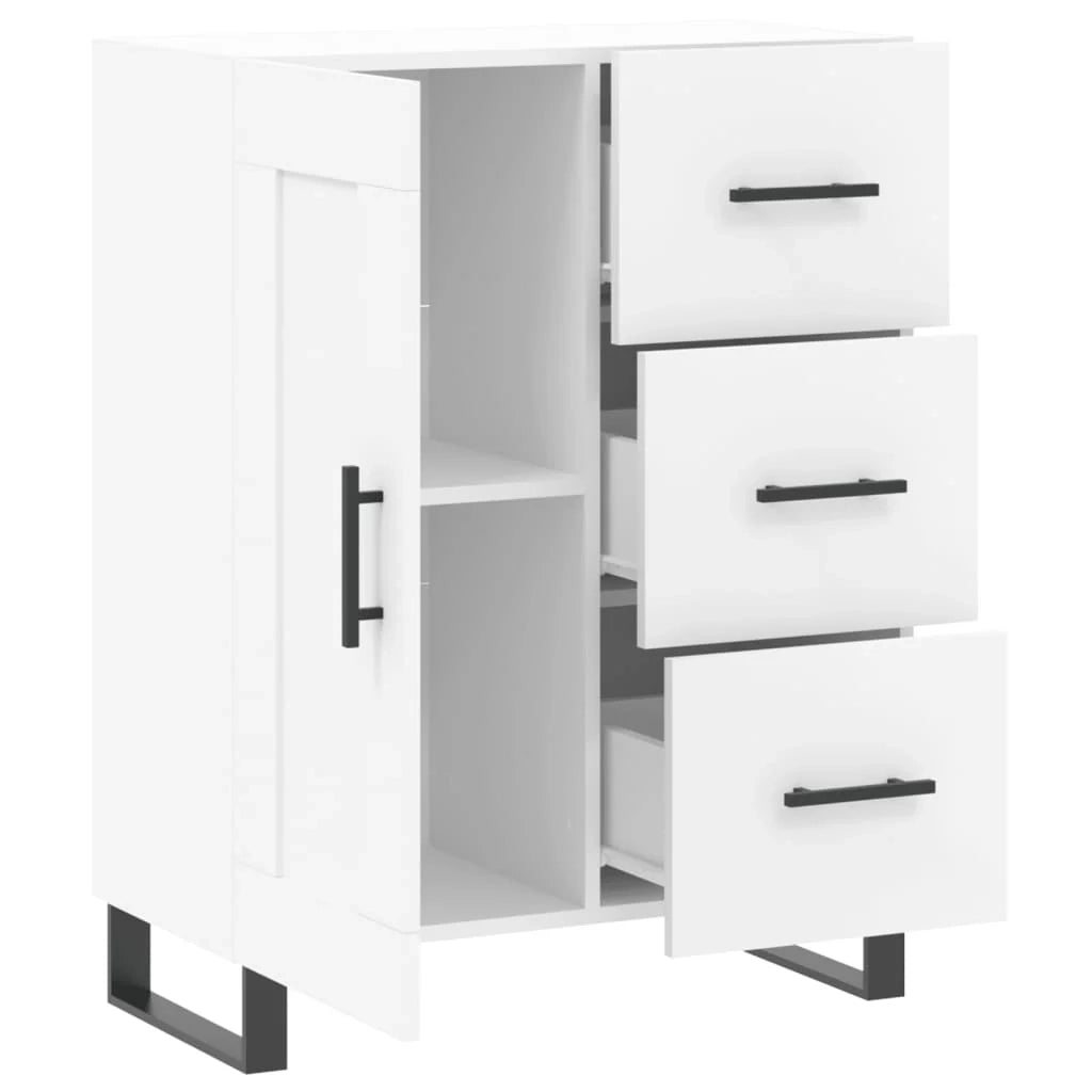 Buffet credenza cassettiera armadio mobile contenitore organizer per cucina soggiorno salotto 69,5 x 34 x 90 cm legno ingegnerizzato bianco 02_0030454
