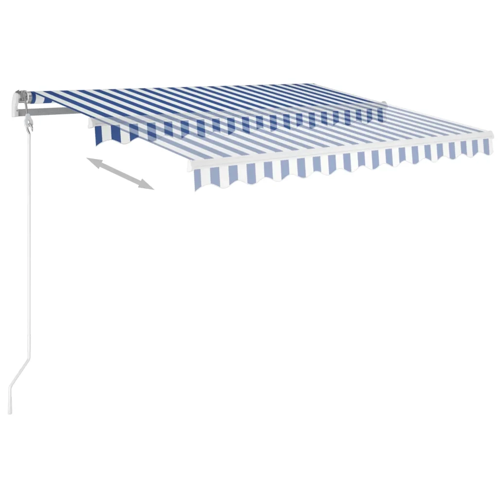 Tendada Sole Retrattile Automatica 300x250 cm Blu e Biancacod mxl 72631