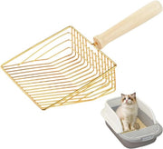 Spazzola per gatti in metallo - ideale per animali domestici - 1 pezzo - con maniglia in legno