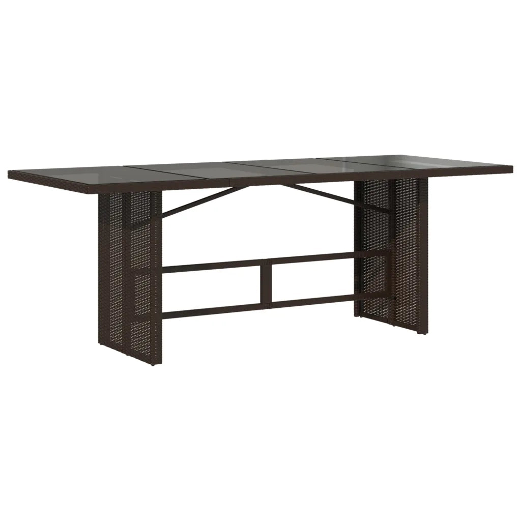 Set da Pranzo da Giardino 7pz con Cuscini in Polyrattan Marrone 3212686