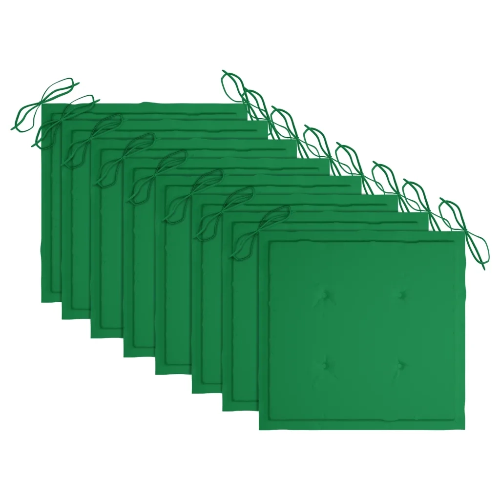 Sedie da Giardino Pieghevoli 8 pz con Cuscini Massello Acacia cod mxl 8553