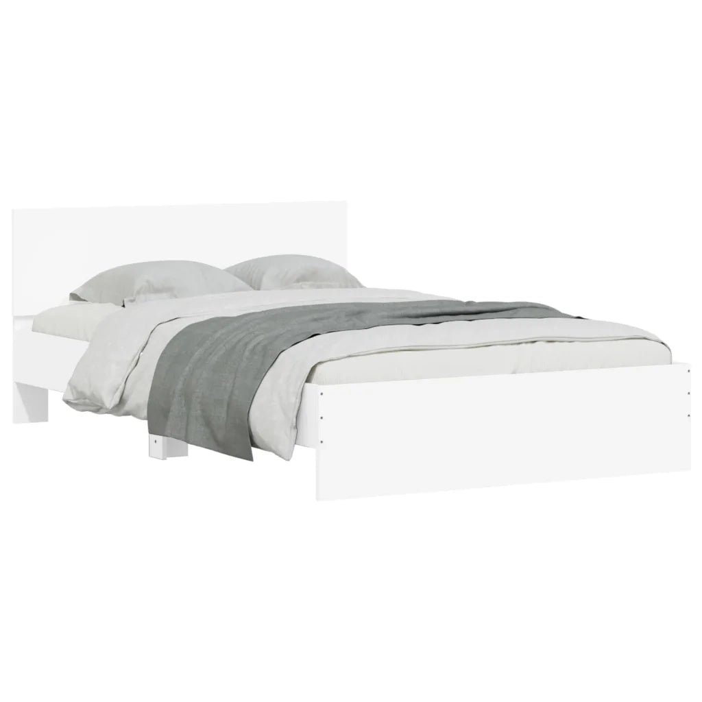 Giroletto con Testiera-Struttura letto con testiera Bianco 120x190 cm