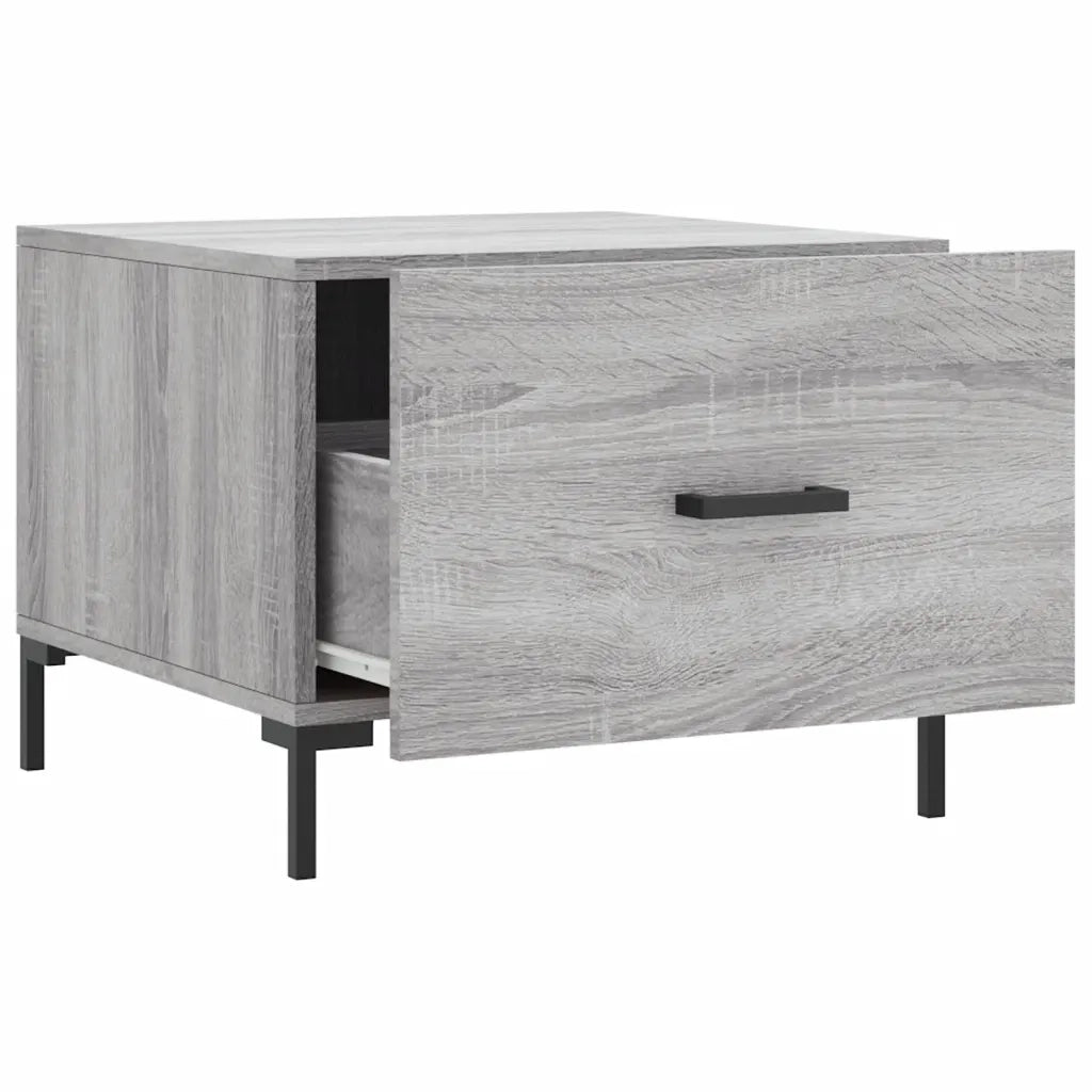 Tavolino da Salotto-Tavolino da soggiorno-Tavolo Grigio Sonoma 50x50x40 cm Legno Multistrato 940295