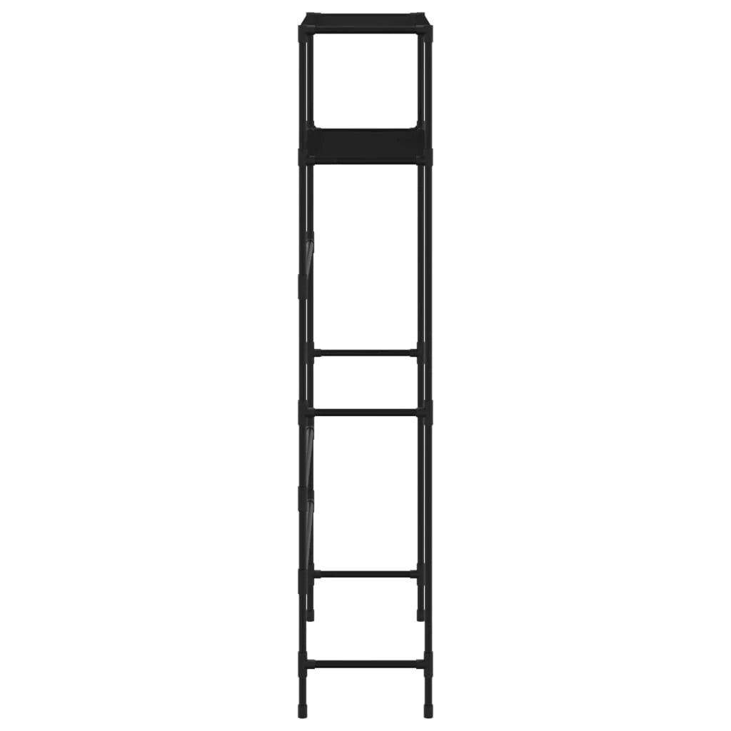 Scaffale portaoggetti a 2 ripiani per lavatrice ferro nero 02_0005446