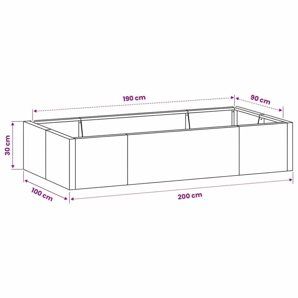 Muro di contenimento 6 pz 200 x 100 x 30 cm Acciaio Inox 3449223
