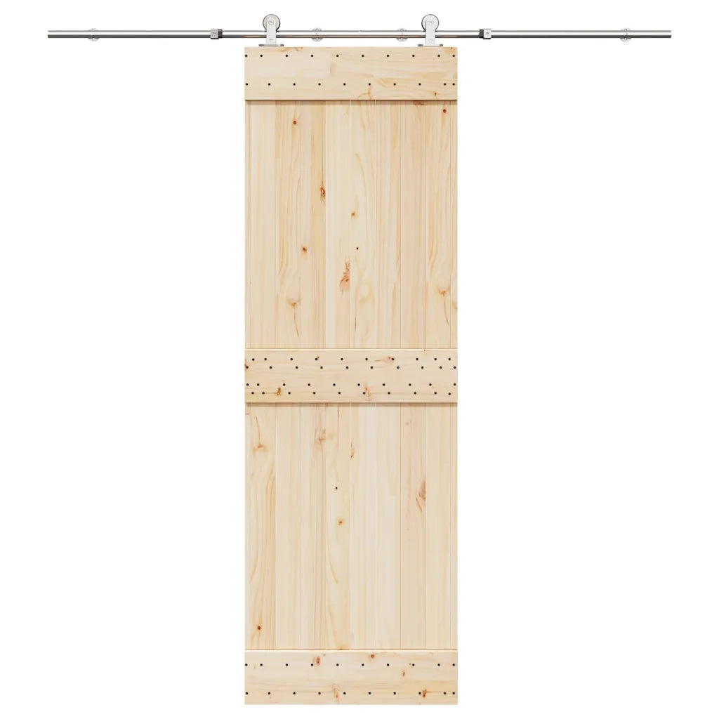 vidaXL Kit Binari Porta Scorrevole 200 cm Acciaio Inossidabile Argento