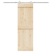 vidaXL Kit Binari Porta Scorrevole 200 cm Acciaio Inossidabile Argento