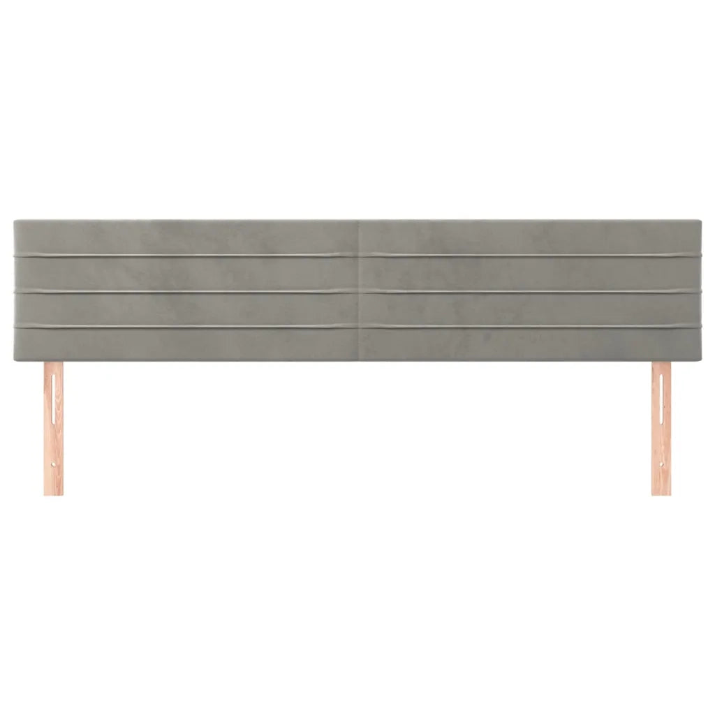 Testiera | Testata Grigio Chiaro 180x5x78/88 cm in Velluto