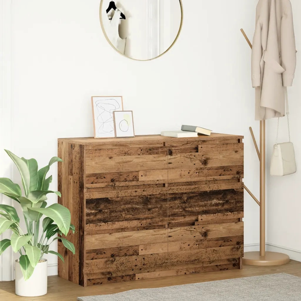 vidaXL Credenza Legno Antico 100x35x76 cm in Legno Multistrato