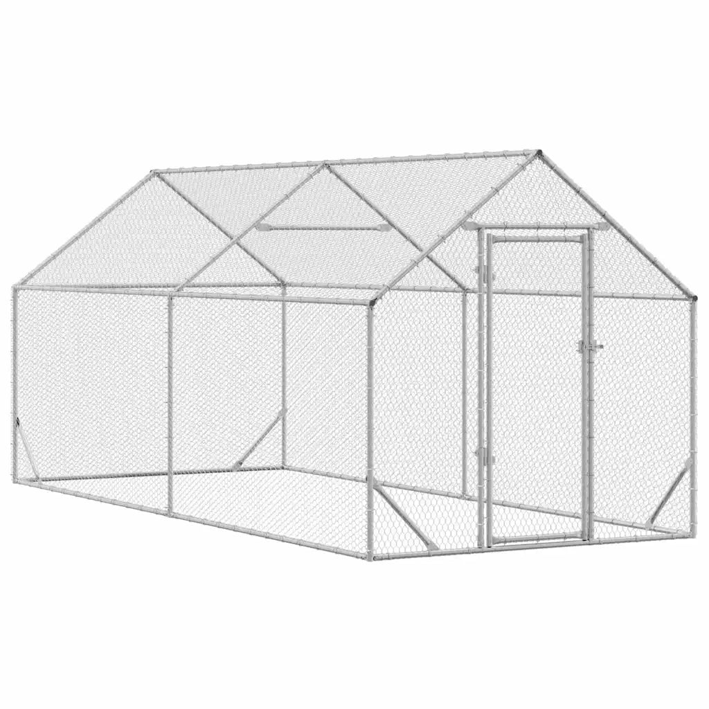 Gabbia per polli Argento 400x170x177cm Acciaio zincato