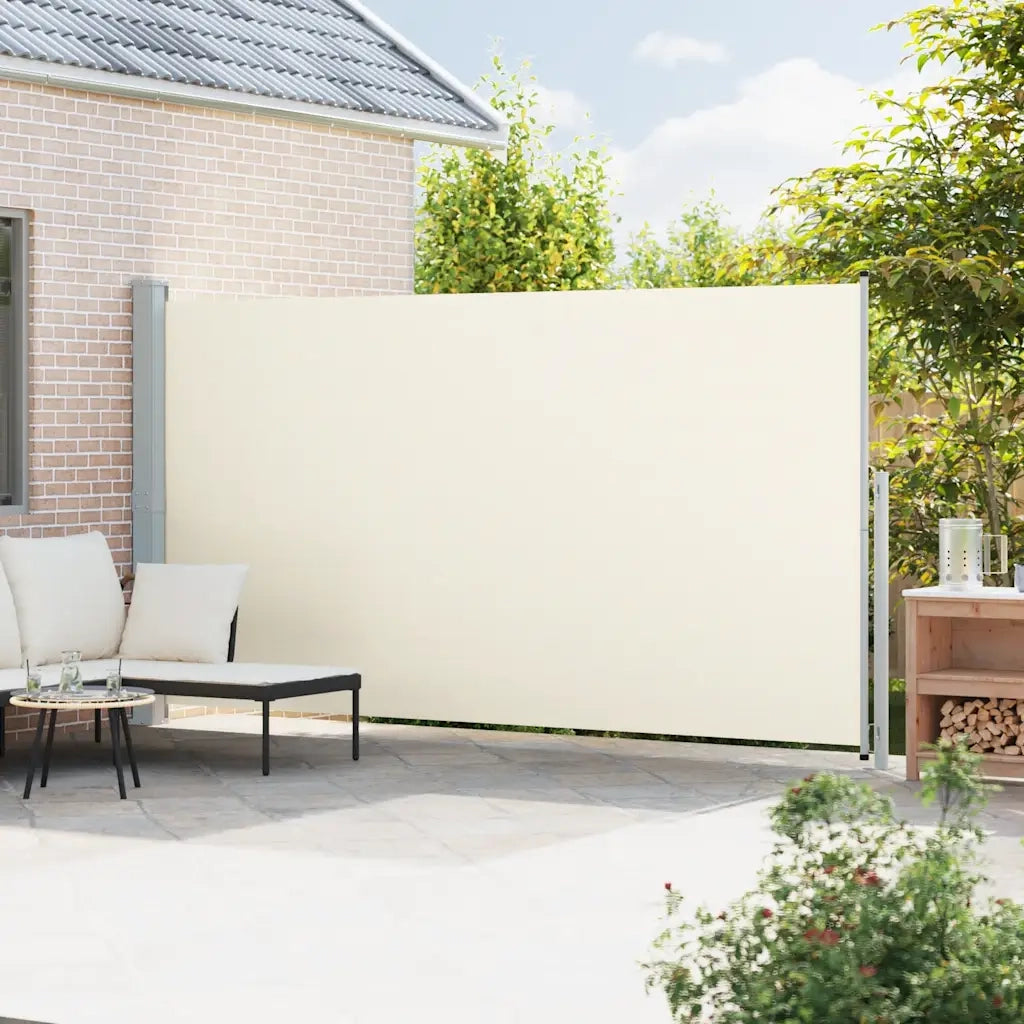 Tenda Laterale Retrattile per Patio 200x514 cm Crema 313418