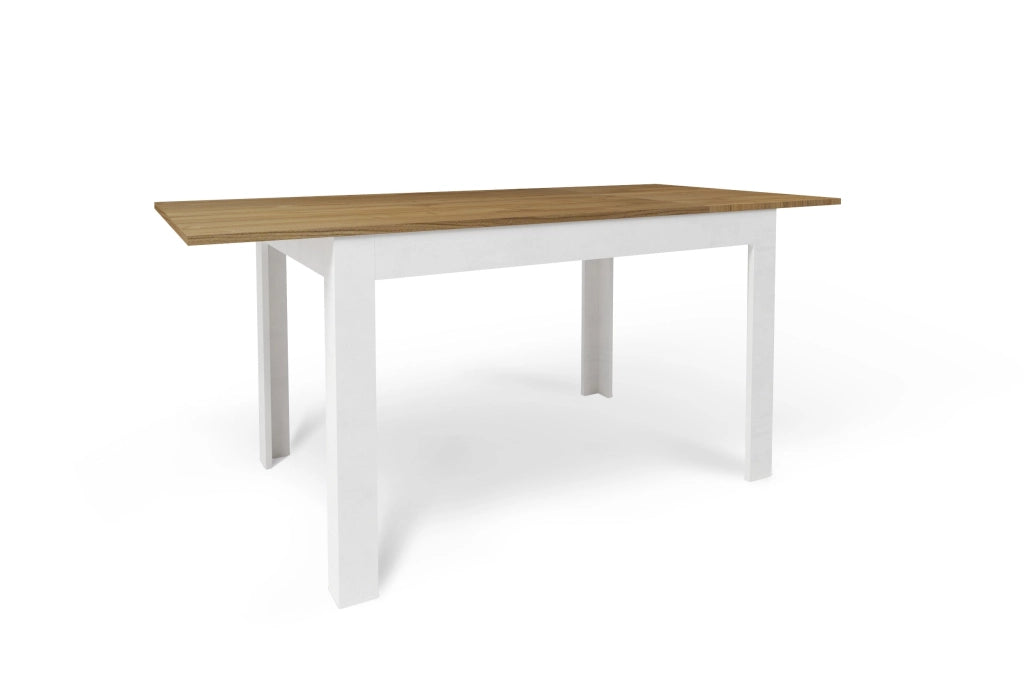 Tavolo Allungabile 120/170x80x75 cm Noce Stelvio e Ossido Bianco
