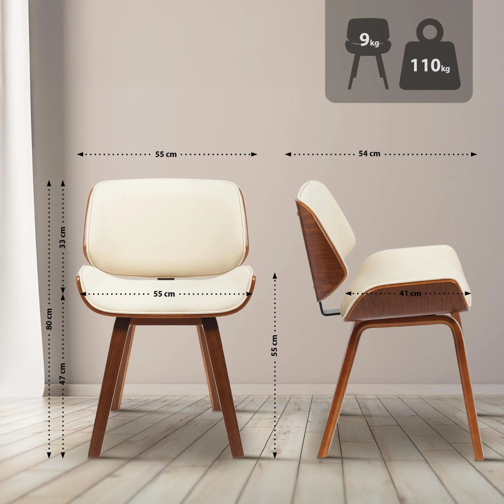 Sedia visitatore Beverley in ecopelle 2