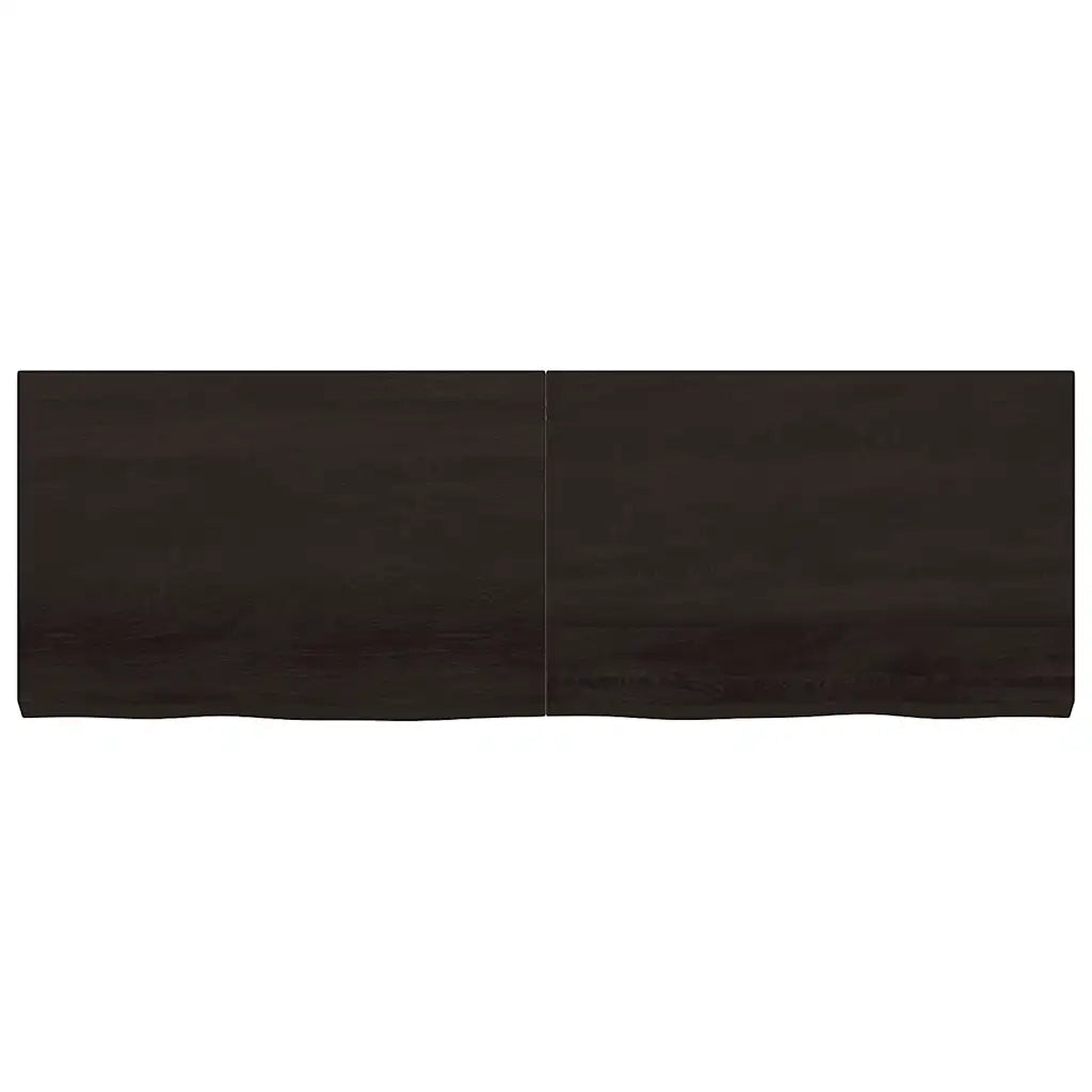 Piano Tavolo | Superficie Tavolo | Piano Scrivania Marrone 180x60x(2-6) cm Rovere Massello Trattato