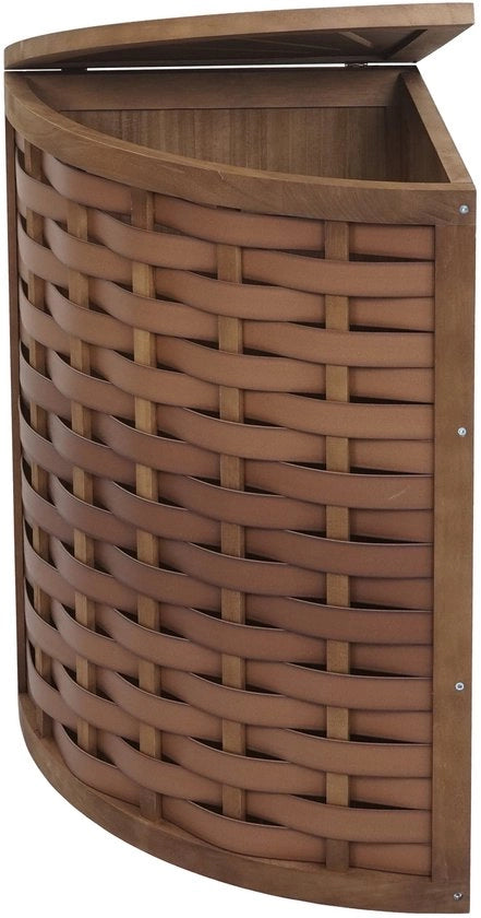 Contenitore per Spazzatura MCW-H87, Raccoglitore di Spazzatura, Separatore Acqua, in Legno 70L 66x53x38cm ~ marrone