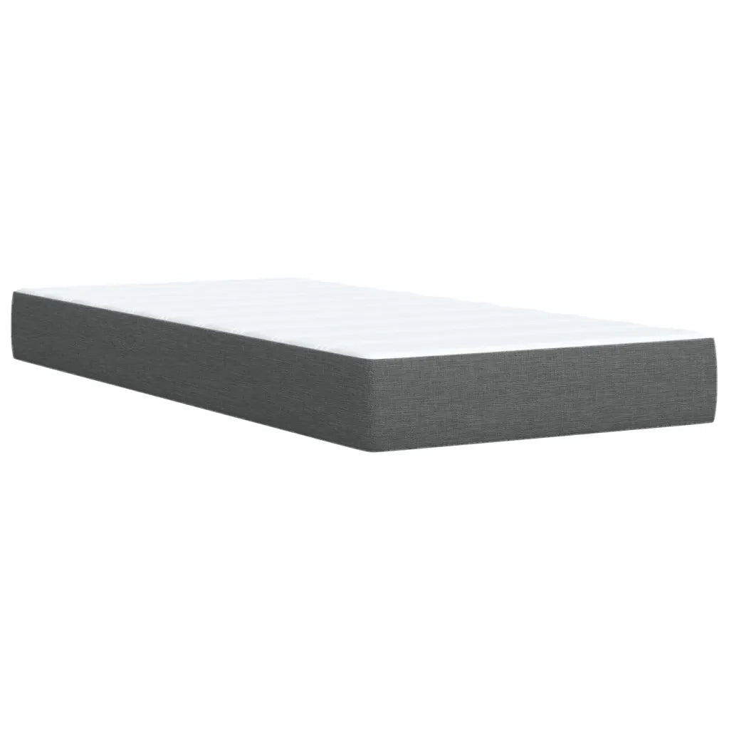 Giroletto a Molle con Materasso Grigio Scuro 80x200 cm Tessuto 3286501