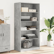 vidaXL Armadio Grigio Cemento 100x50x200 cm in Legno tecnico