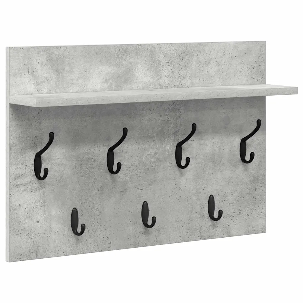 Appendiabiti a muro Grigio cemento 60 x 40 x 12 cm CFW7099872