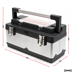 Valigetta porta attrezzi acciaio inox e plastica Cassetta portautensili con maniglia