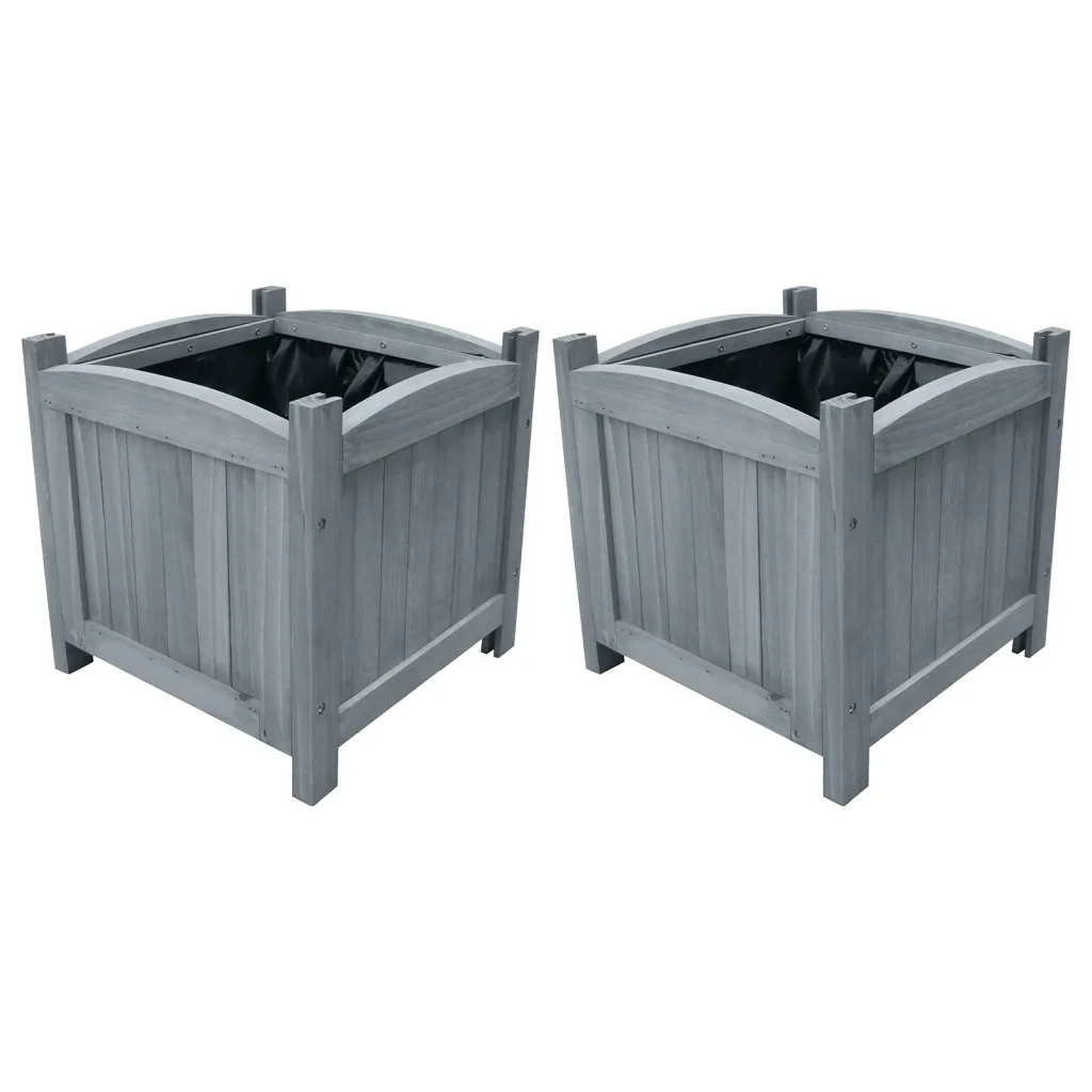 Letti Rialzati da Giardino 2 pz 30x30x30 cm in Legno di Abete cod mxl 50890