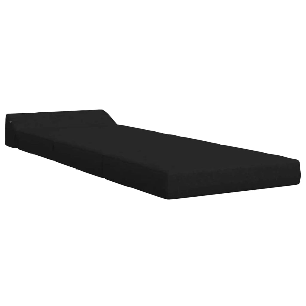 Divano Letto Pieghevole Nero 200 x 70 x 10 cm Tessuto 900019