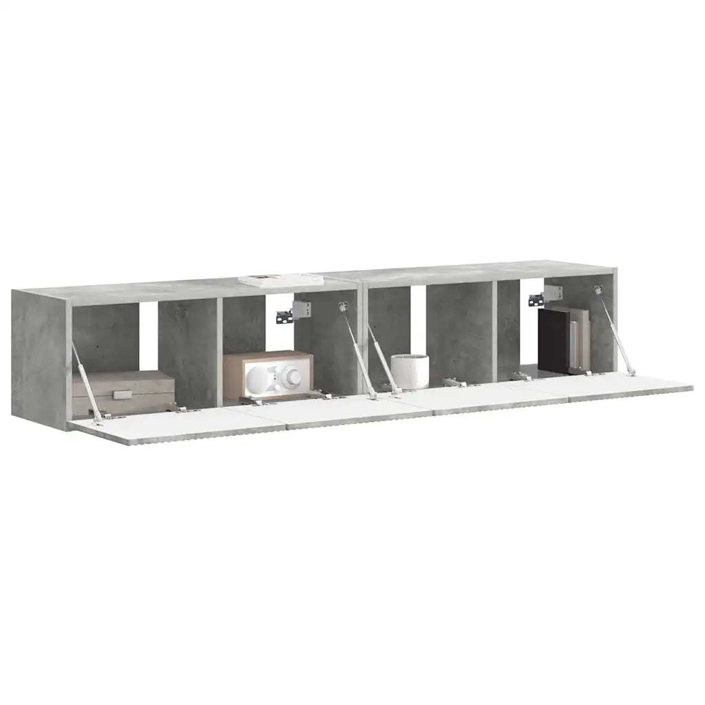 Mobile TV da parete 2 pcs Calcestruzzo 78,5 x 31 x 29,5 cm