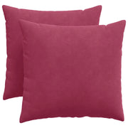 Cuscini da Divano 2 pz | Cuscini per sedie Rosso Vino 50 x 50 cm Tessuto in Cords