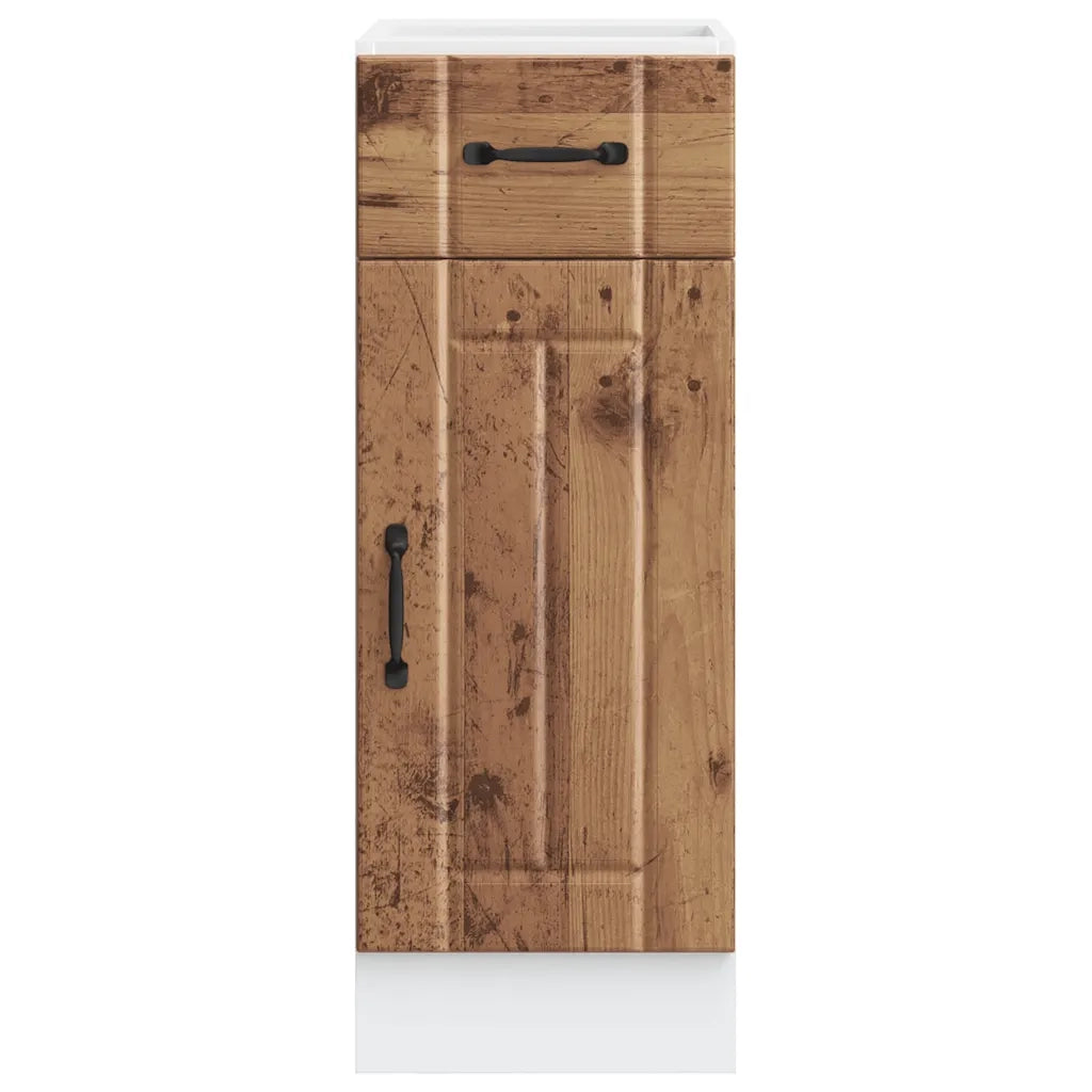 Mobile da cucina Lucca pratico contenitore piedini regolabili 30 x 46 x 81,5 cm legno composito finitura effetto legno anticato 02_0050060