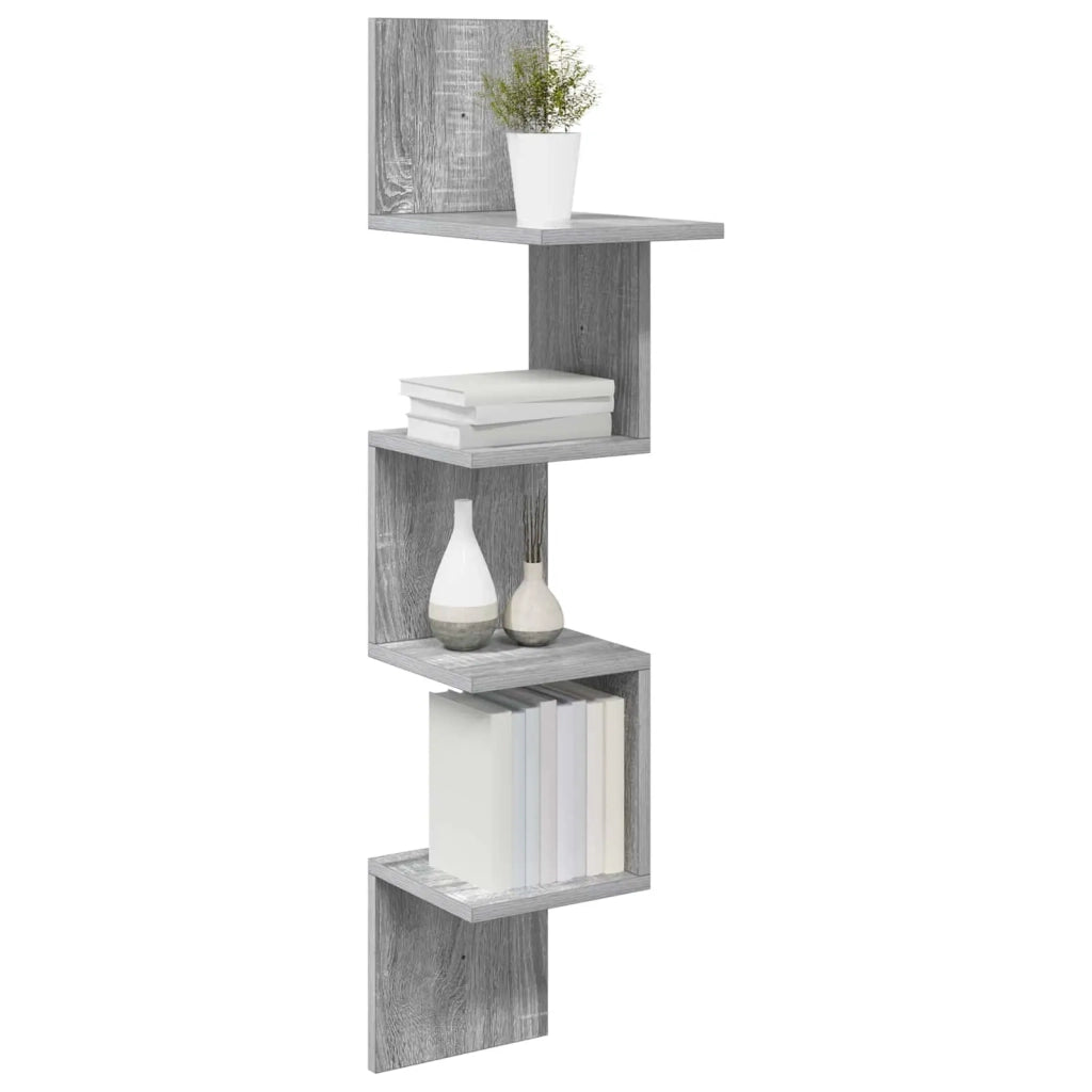 Scaffale da parete A parete Grigio 32 x 21 x 107 cm 8012137