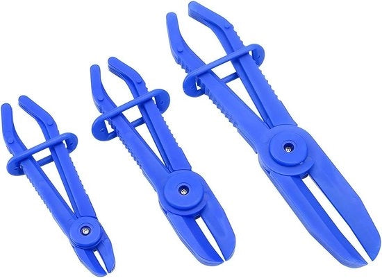 3 set di clip per tubi di gas - set di clip in nylon - clip per tubi di gas - gasslang - blu.