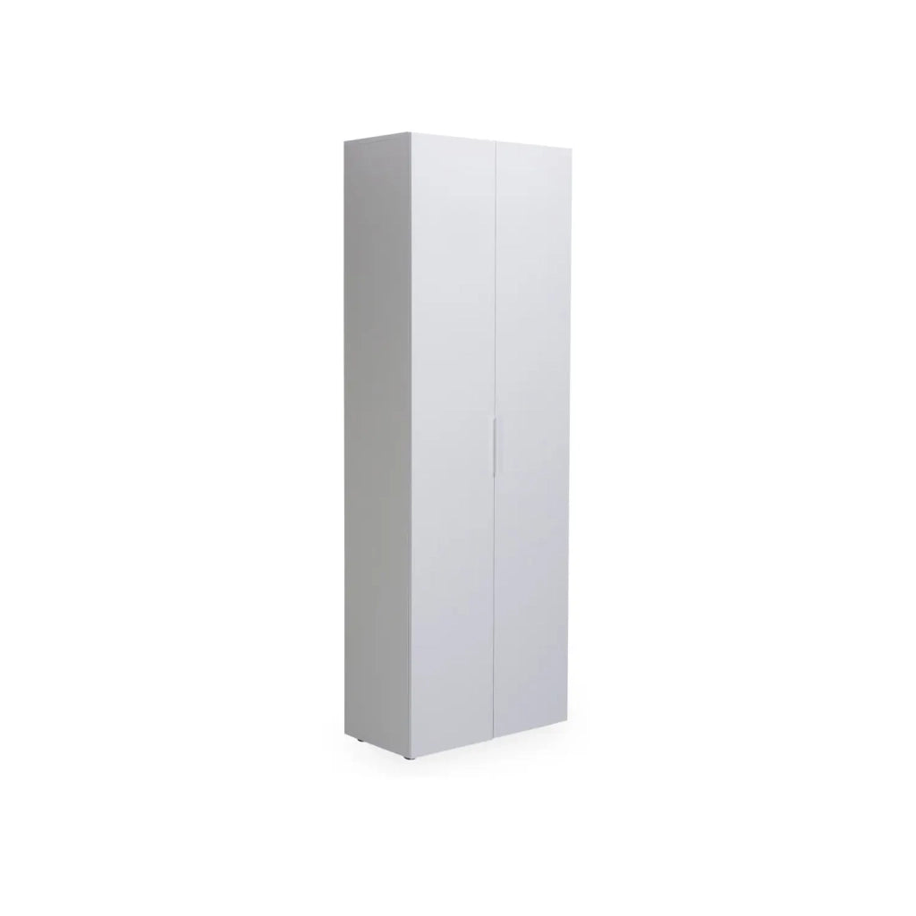 Armadio 2 ante con 6 ripiani bianco lucido cm 69x37x198 h
