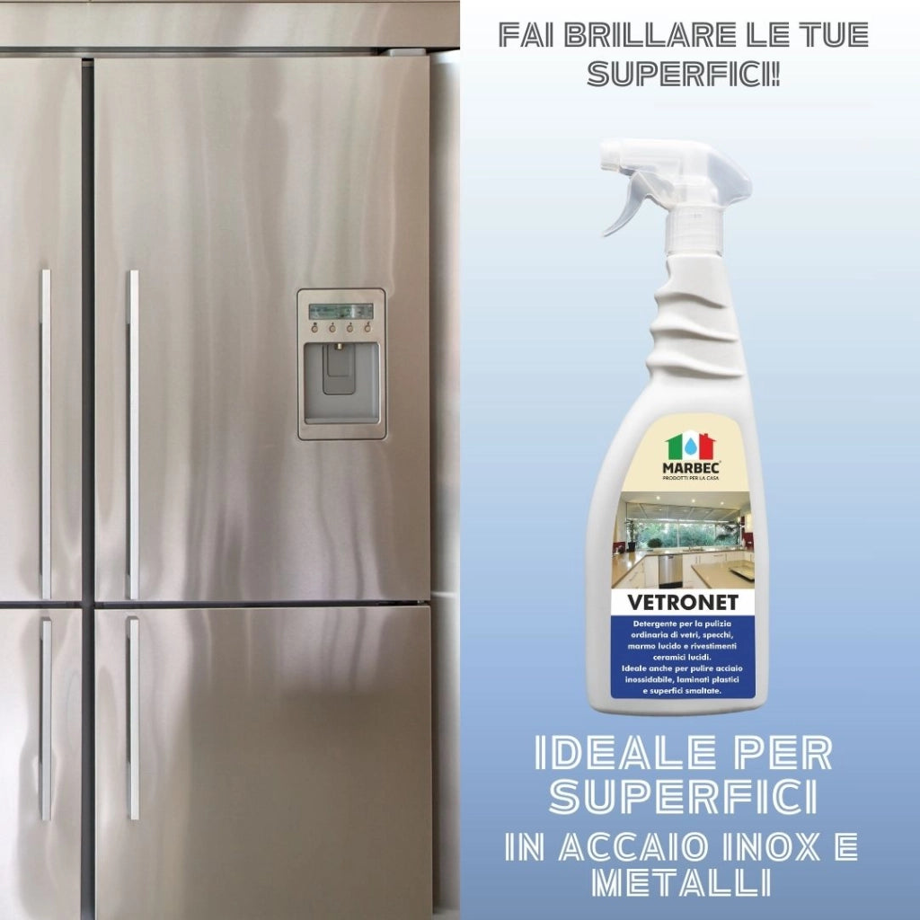 Come pulire i vetri e le superfici lucide VETRONET   750ML