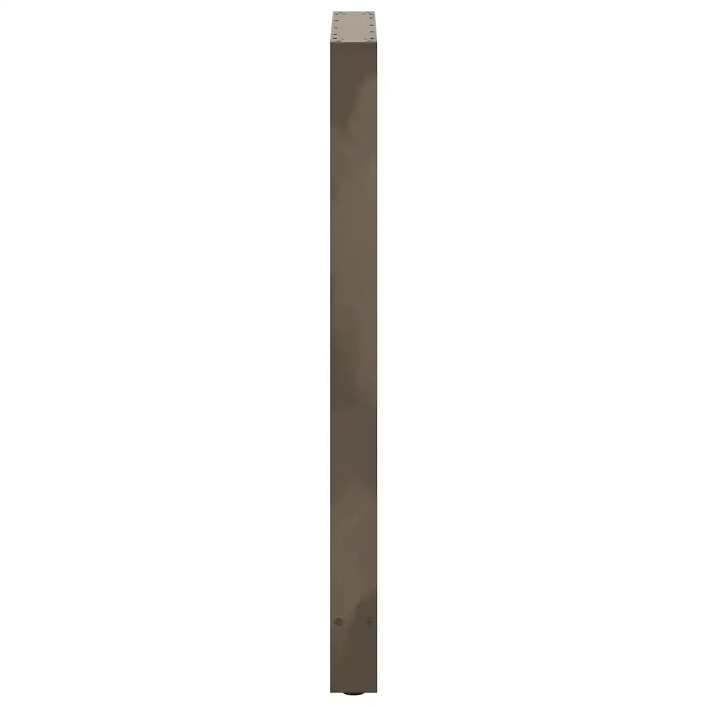 Gambe per tavolo da bar in acciaio naturale 2 pz 60x(110-111) cm in acciaio
