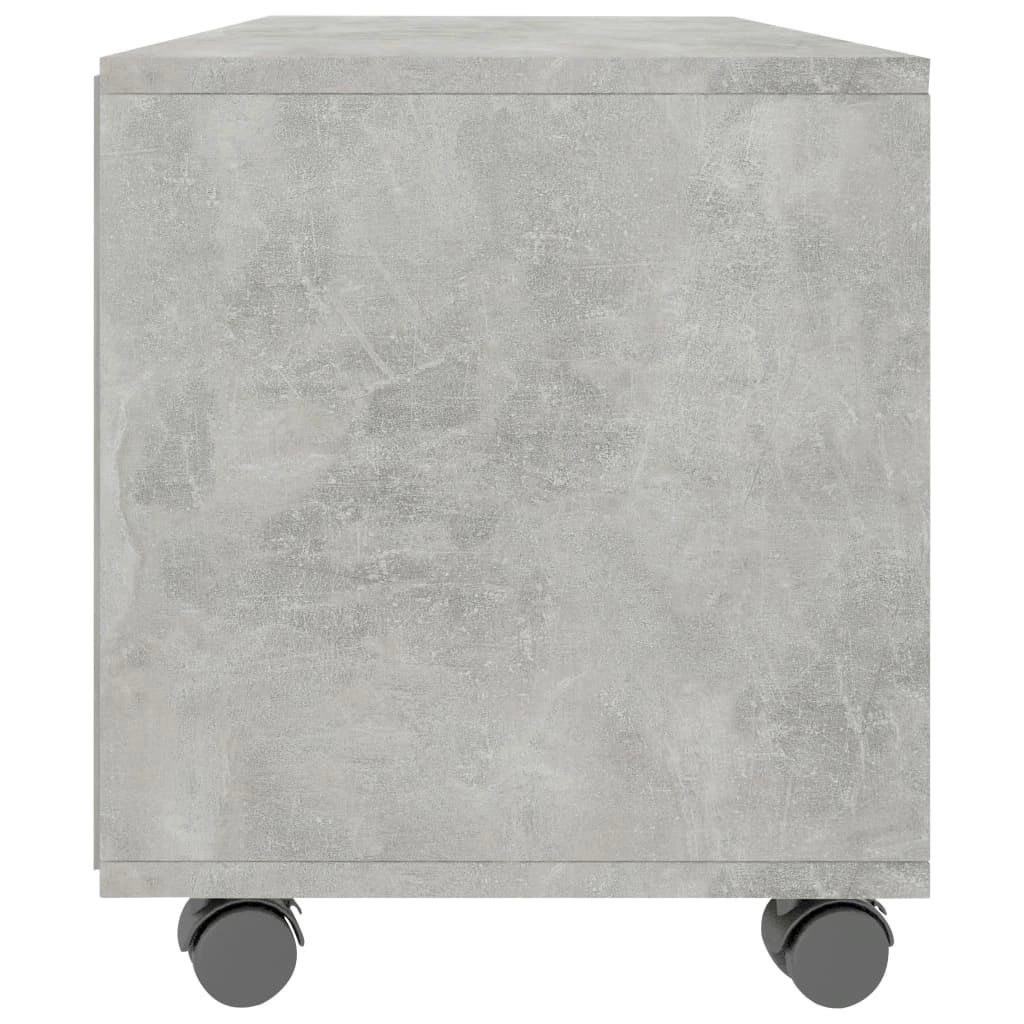 Mobile TV multimediale scaffale TV credenza mobile TV sala da pranzo soggiorno camera da letto con rotelle 90 x 35 x 35 cm legno ingegnerizzato grigio 02_0026935