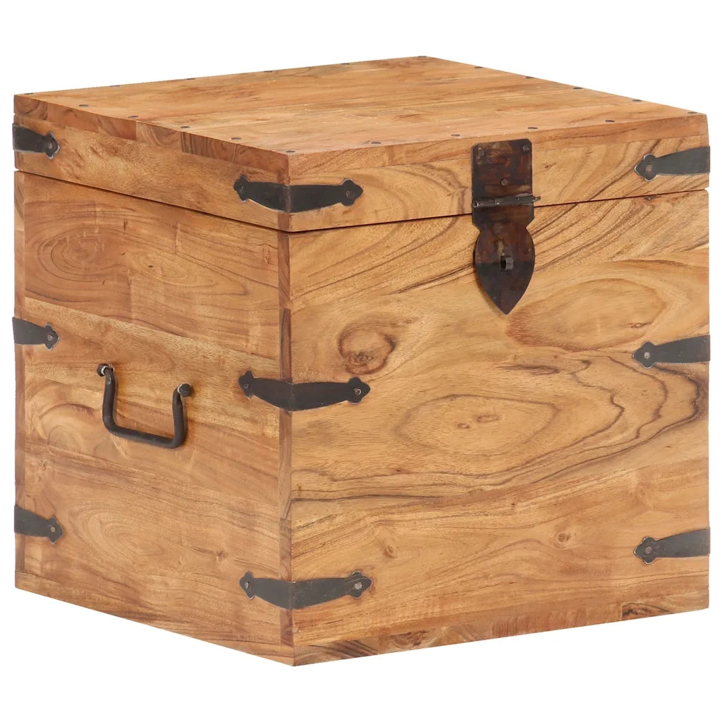 Baule 40x40x40 cm in Legno Massello di Acacia CFW2424309