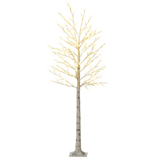 Albero di Natale 180 cm con 180 Luci LED 3 Livelli di Luminosità per Interni ed Esterni Bianco