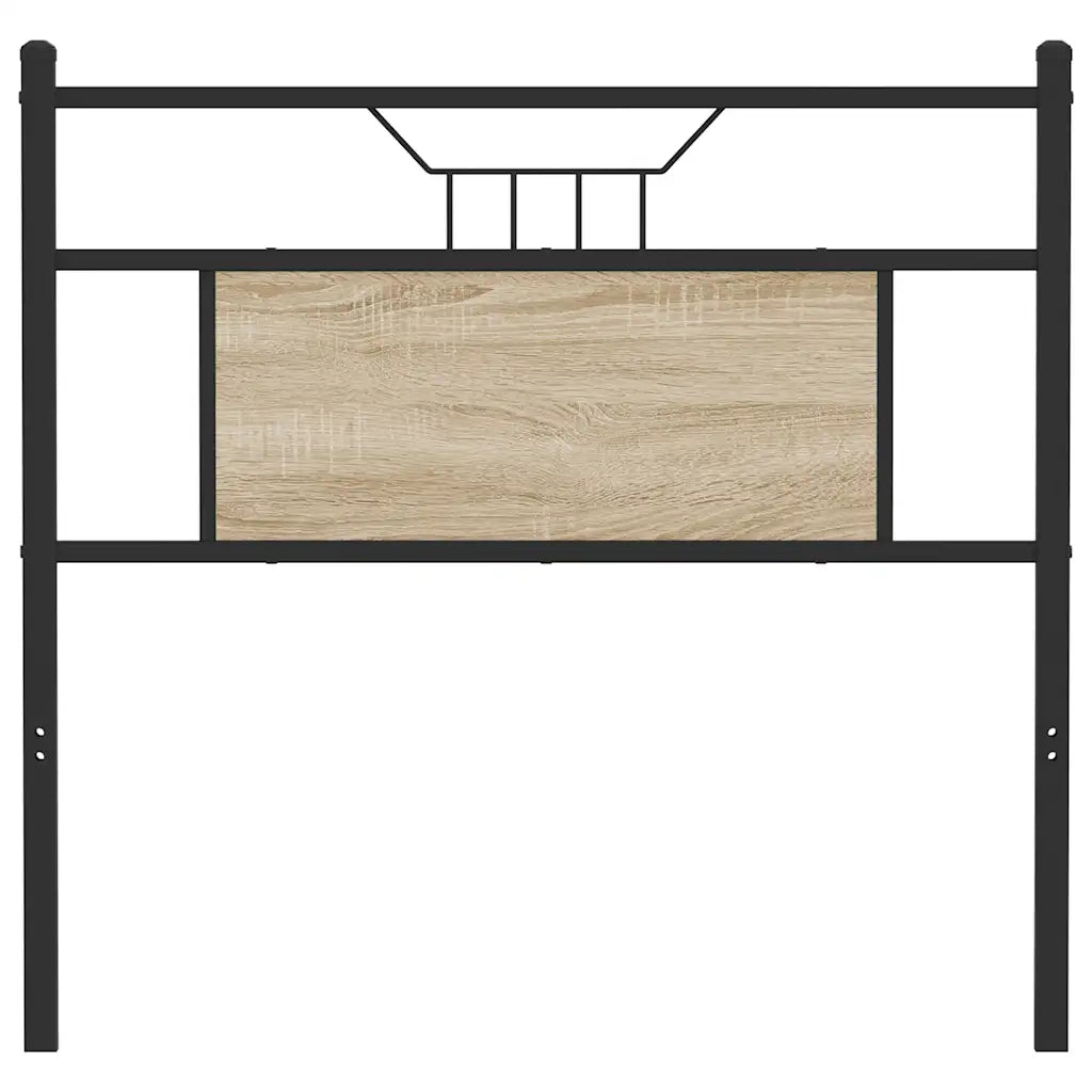 Testiera Rovere Sonoma 80 cm in Legno Multistrato e Acciaio