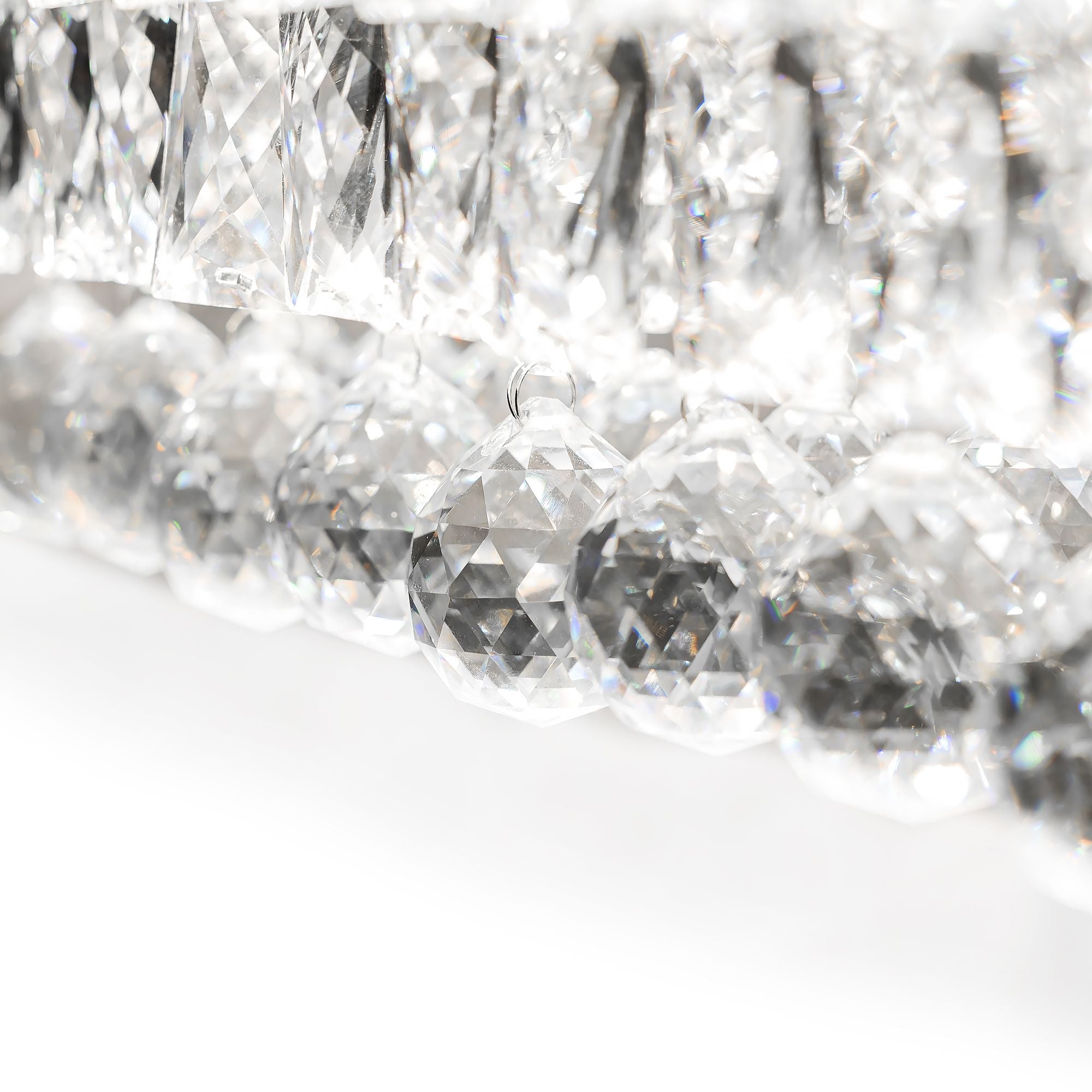 Lampada Da Soffitto Cristallo Led 102w Telecomando App417-cp