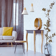 Maytoni Sospensione Minimal Bicones 1 luce E27 bianco oro metallo legno