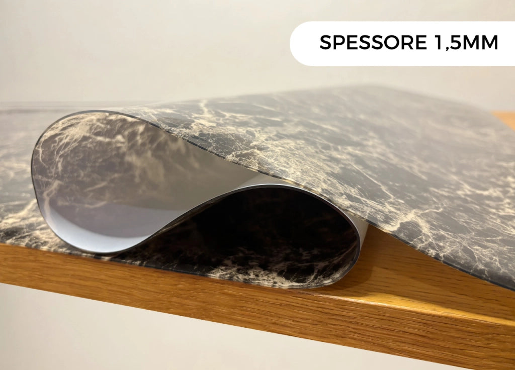 Tovaglia Antimacchia Plastificata PVC Proteggi Tavolo Crystal Marmo 1,55mm - 100X200 - D12
