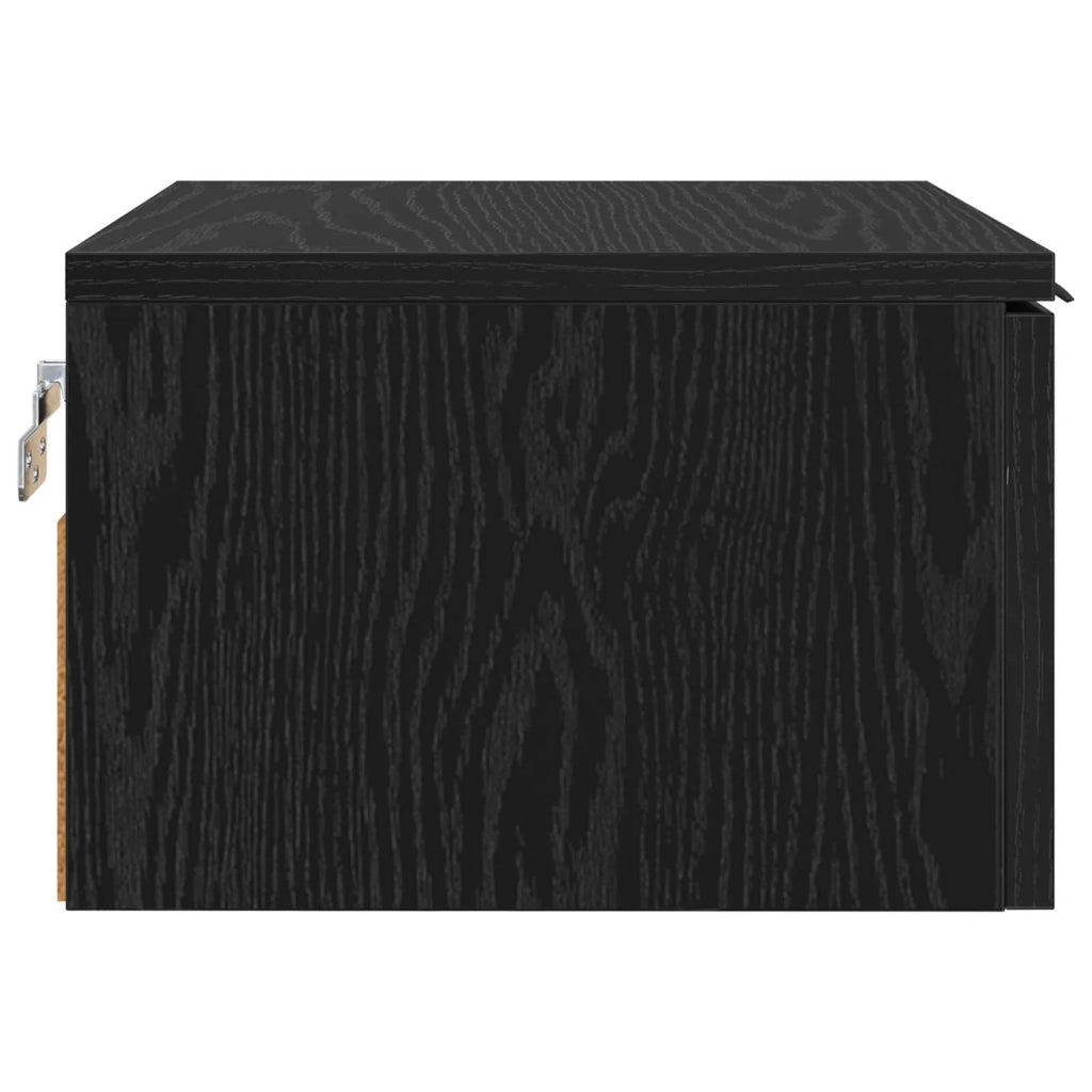 Armadio da Notte Rovere Nero 34 x 30 x 20 cm Legno multistrato 880813