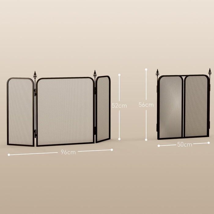 Parascintille con Antine 96x1,3x56 cm in Metallo Nero