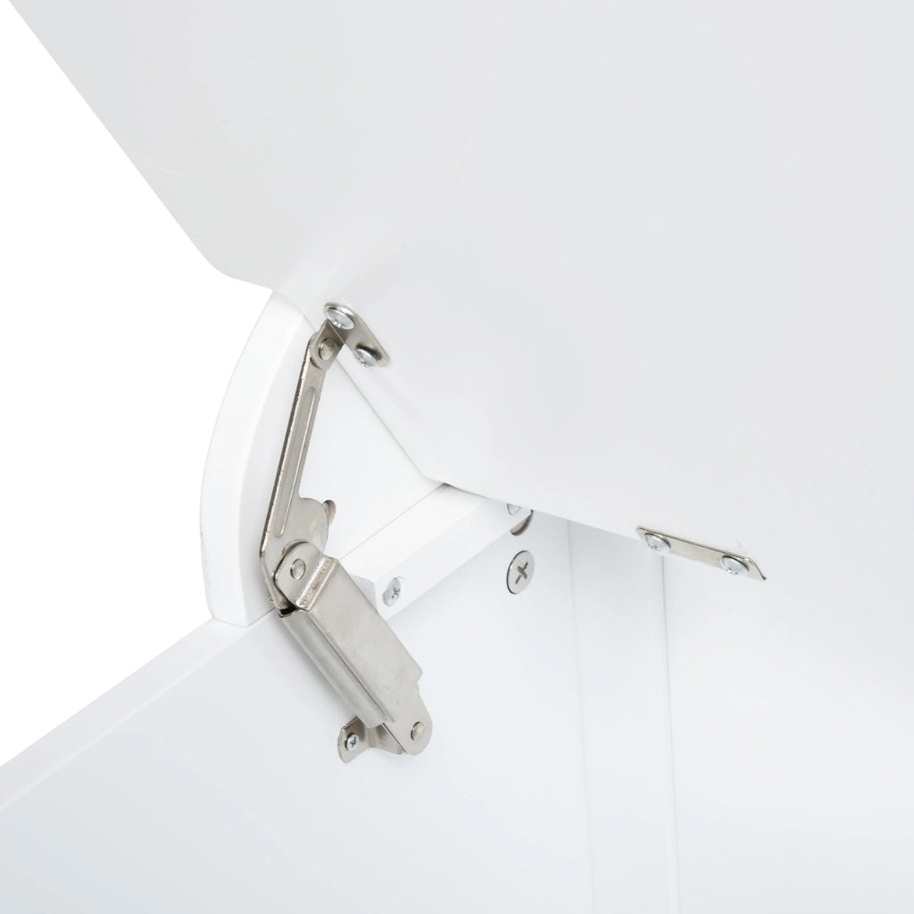 Easycomfort Appendiabiti da Terra Moderno 3 in 1 con 4 Ganci, Panca Contenitore e Attaccapanni, Salvaspazio Mobile da Ingresso, Corridoio, Camera da Letto in Legno, 71.5x39.5x170 cm, Bianco