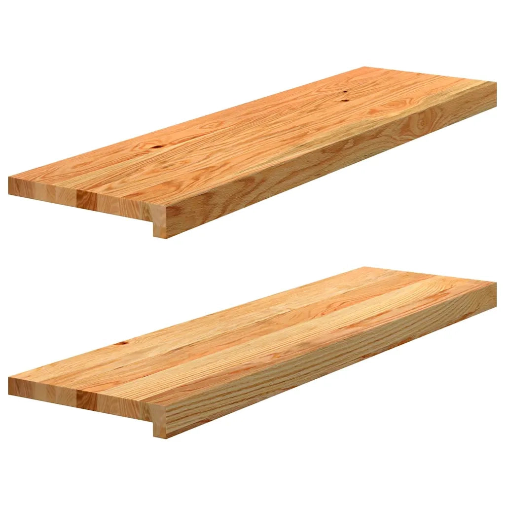 Gradini 2 pz Marrone Chiaro 90x25x2 cm Legno Massello Rovere 3283786