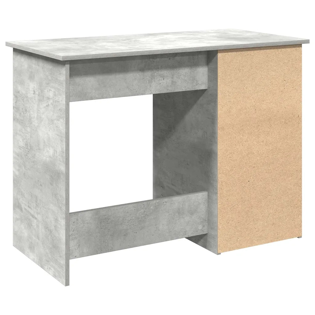 Scrivania | Tavolo da Ufficio Grigio Cemento 102x50x75 cm in Legno Multistrato