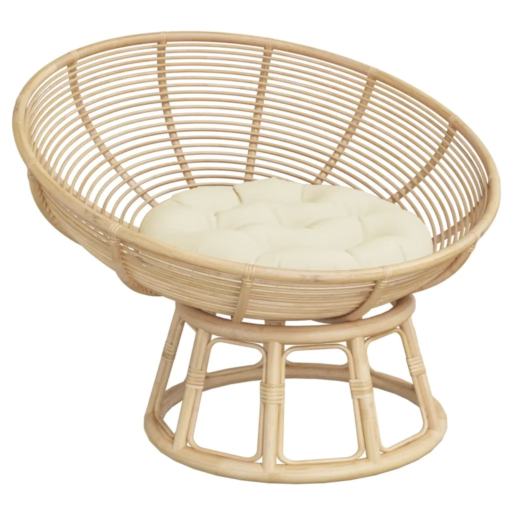 Cuscino Rotondo Crema Ø 60x11 cm in Tessuto Oxford 361942